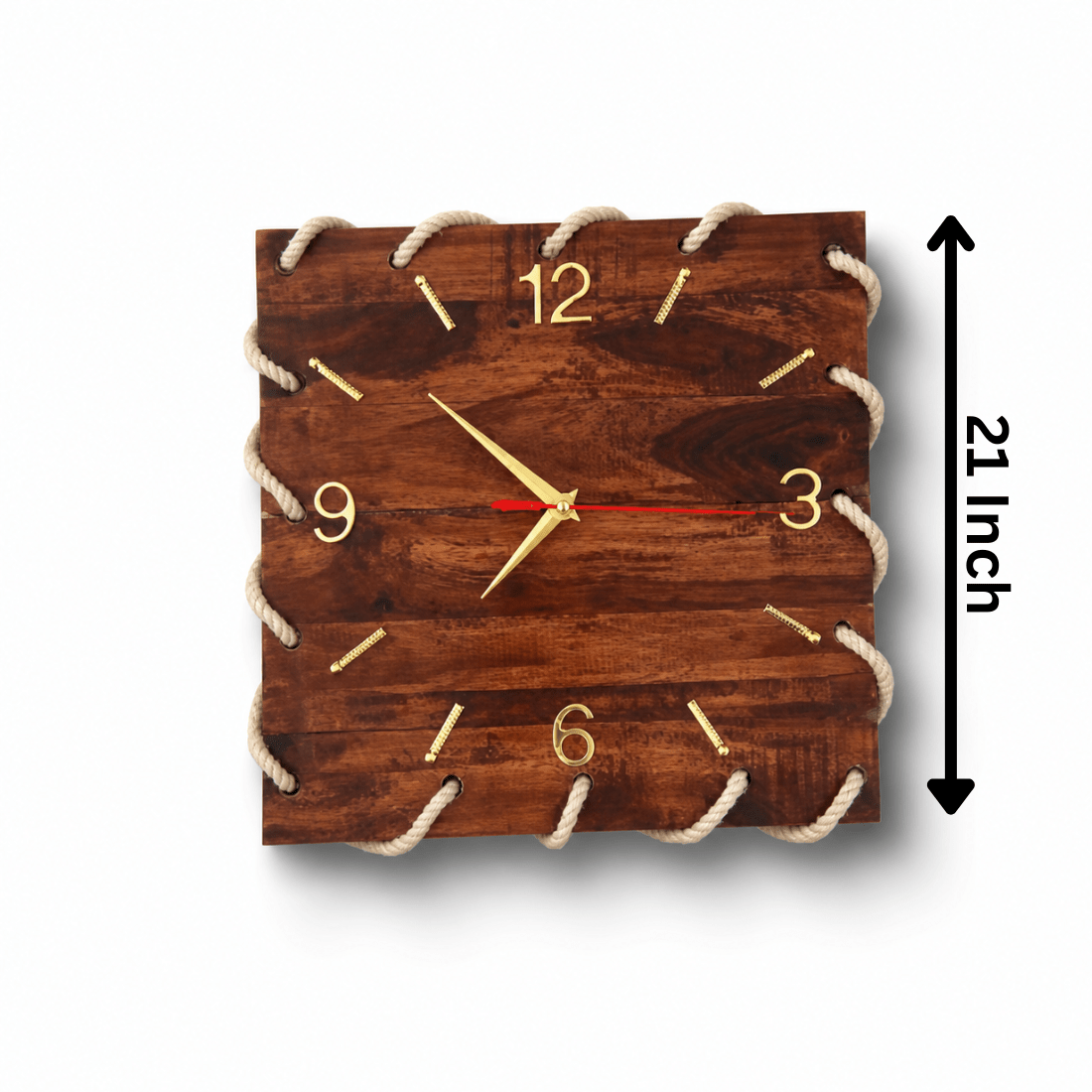 Wooden Rope Clock | For Artistic Look - Handcrafted | Craftingers