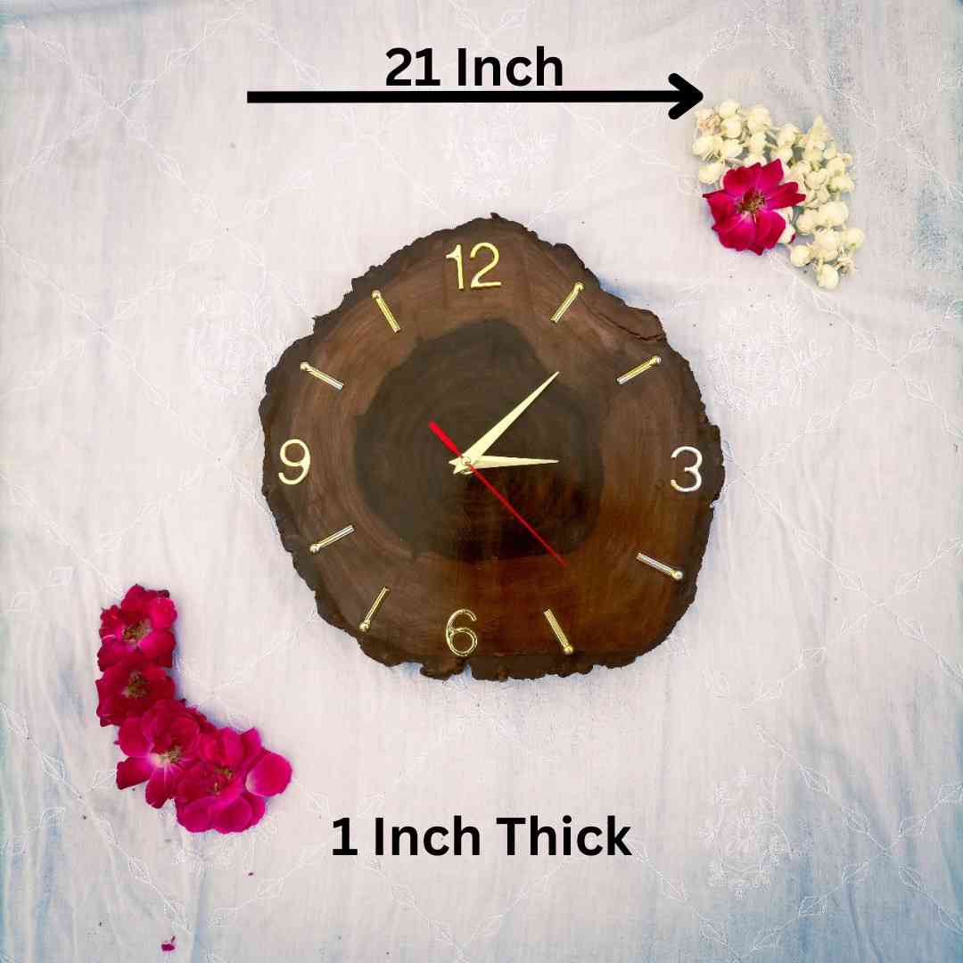 Wooden Log Clock | Made with One Piece
