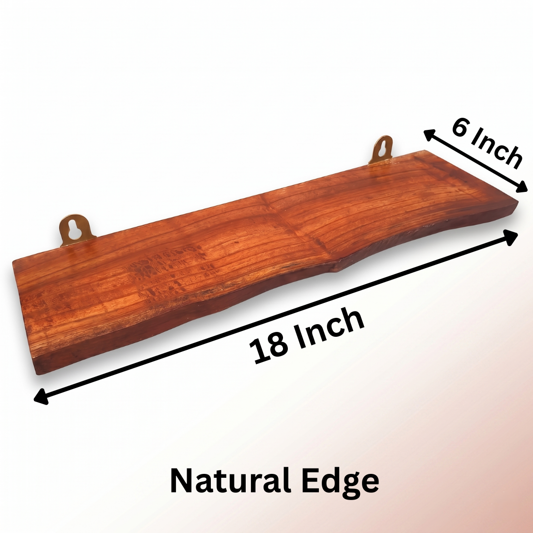 Floating Shelf | Natural Edge | 100% Pure Wood