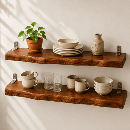 Kitchen Crockery Shelf | 100% Pure Wood - Handcrafted | Craftingers