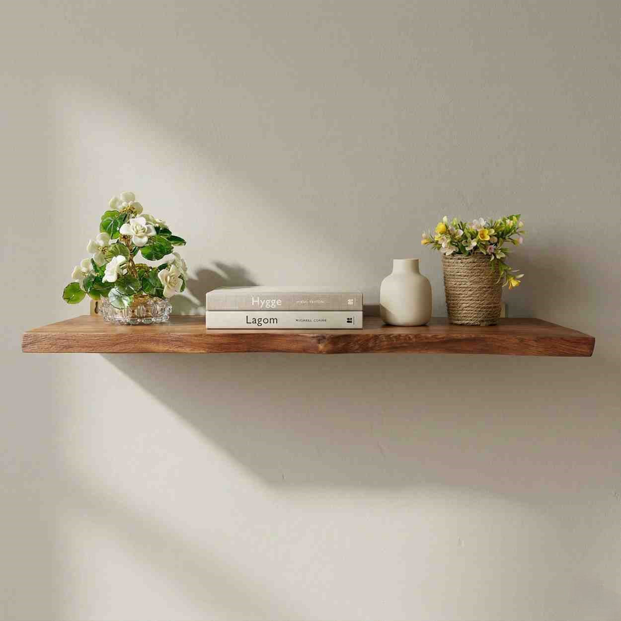 Floating Shelf | Natural Edge | 100% Pure Wood