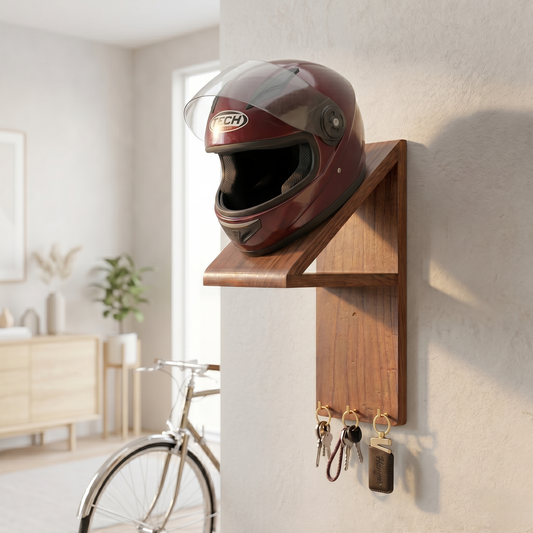 Wooden Helmet Hanger | Matches your Vibe