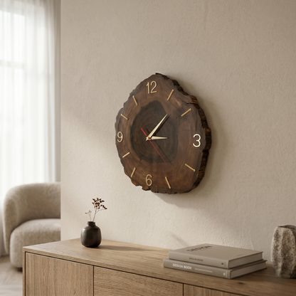 Wooden Log Clock | Made with One Piece