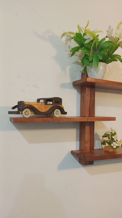 3-Tier Floating Shelf | 100% Pure Wood