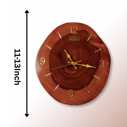 2 IN 1 - Wooden Wall Clock & Key Hanger - Handcrafted | Craftingers