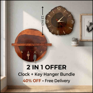 Mother Day Bundle- Log Clock and Key Chain Hanger